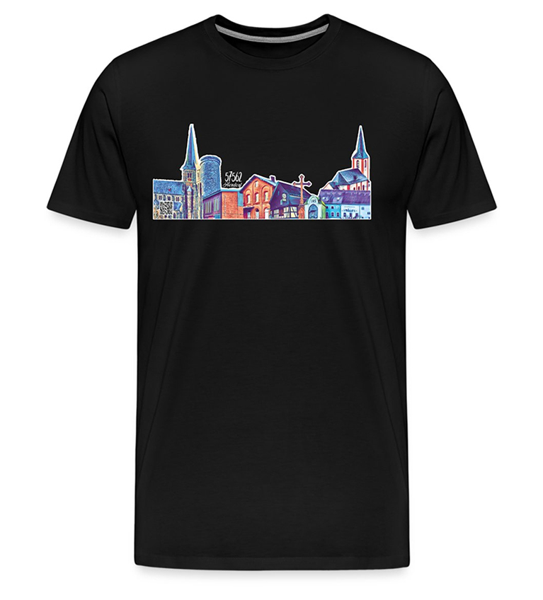 Männer-Premium-T-Shirt "Skyline Herdorf"