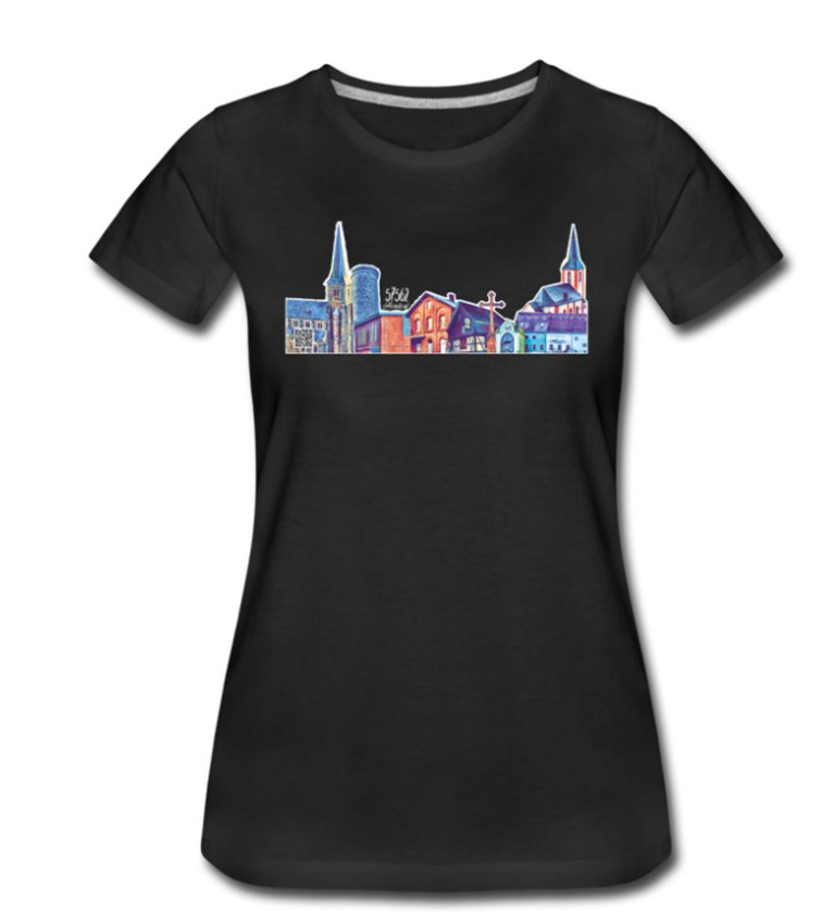 Frauen-Premium-T-Shirt "Skyline Herdorf"