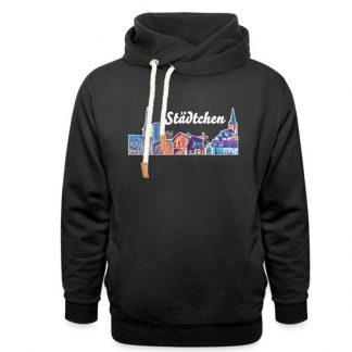 Männer-Pullover mit Schalkragen „Skyline + Städtchen“