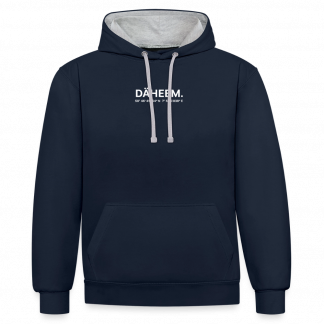 Kontrast-Hoodie "Däheem"