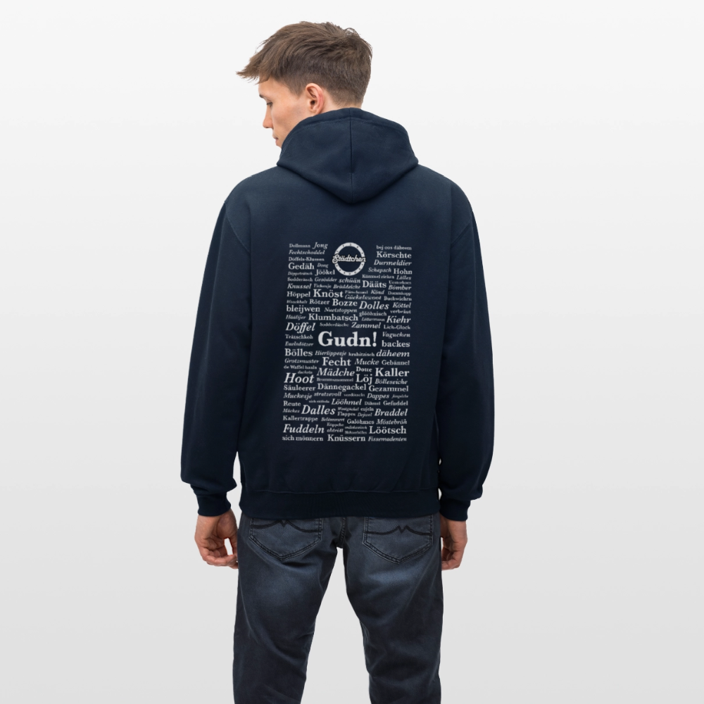 Kontrast-Hoodie "Däheem" – Bild 4