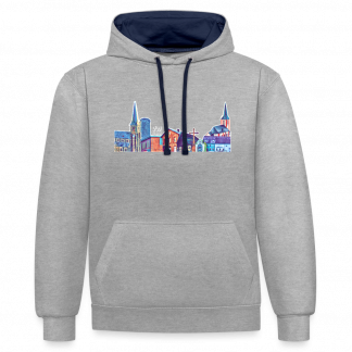 Kontrast-Hoodie "Skyline"