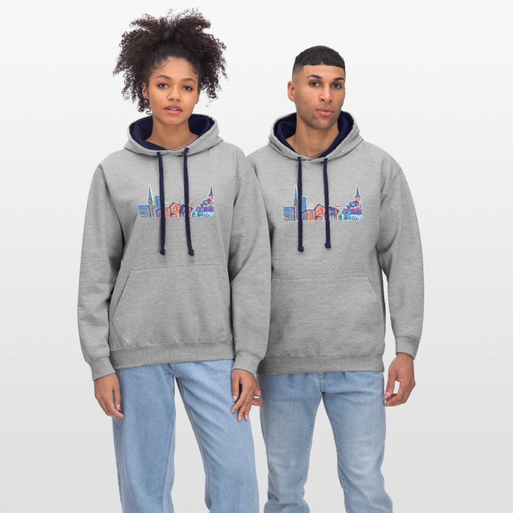 Kontrast-Hoodie "Skyline" – Bild 2