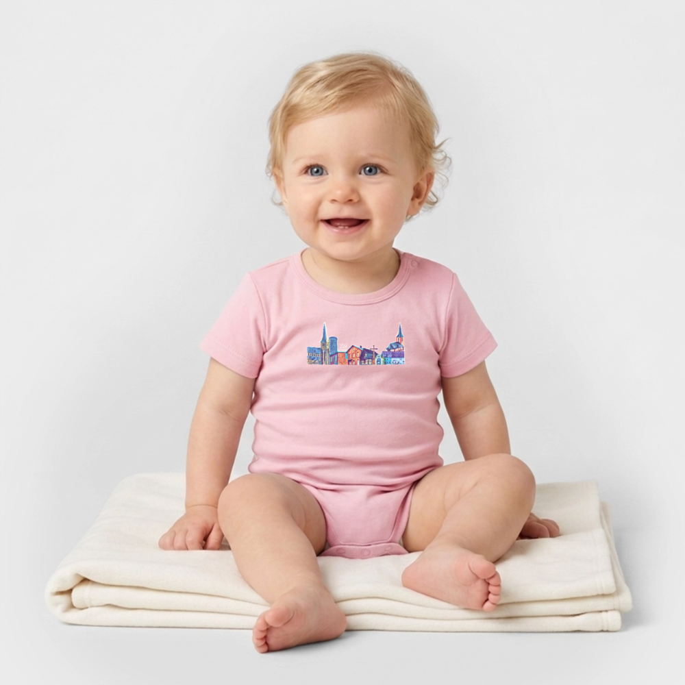 Stanley/Stella Baby Bio Kurzarm-Body "Skyline"