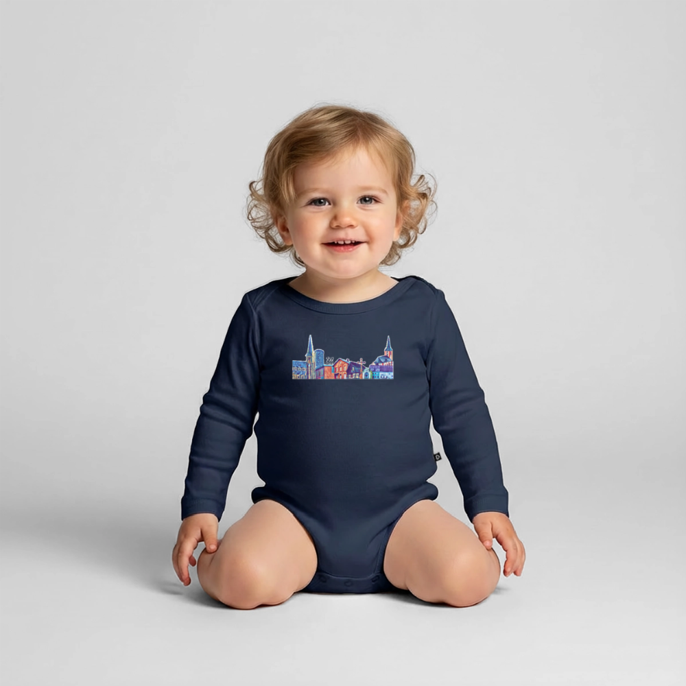Baby Bio-Langarm-Body "Skyline" – Bild 2