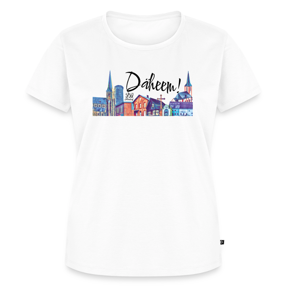 Frauen Premium T-Shirt "Skyline + Däheem!"