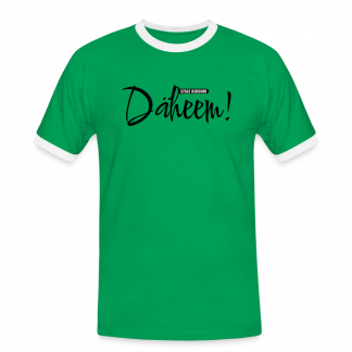 Männer Kontrast-T-Shirt "DÄHEEM!"