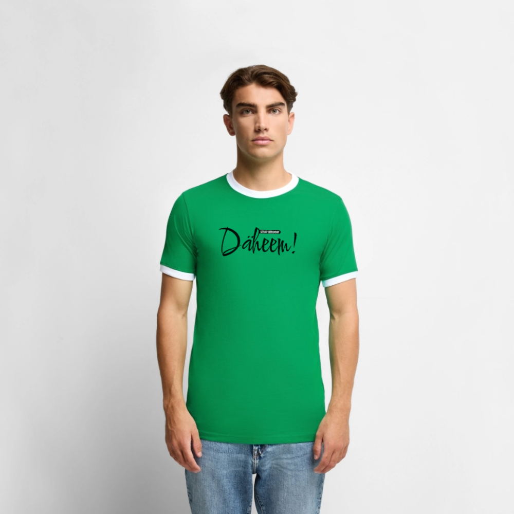 Männer Kontrast-T-Shirt "DÄHEEM!" – Bild 2