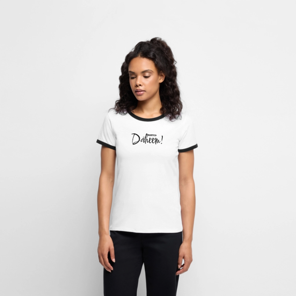 Frauen Kontrast-T-Shirt "DÄHEEM!" – Bild 2