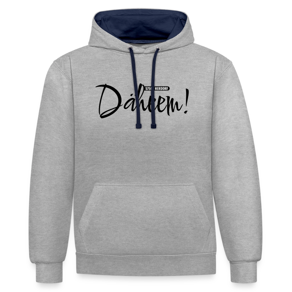 Kontrast-Hoodie "DÄHEEM!"