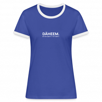 Frauen Kontrast-T-Shirt "Koordinaten"