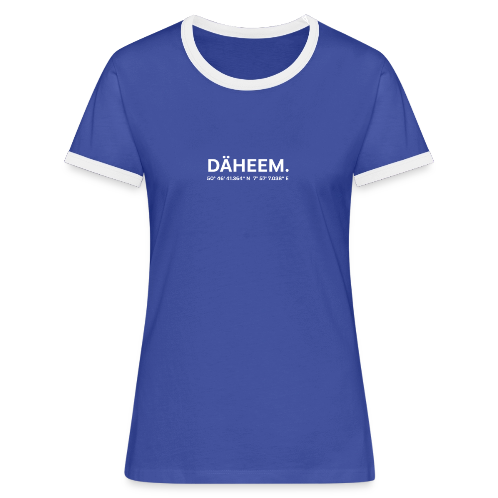 Frauen Kontrast-T-Shirt "Koordinaten"